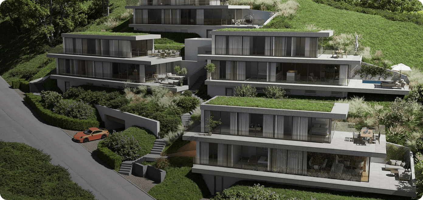 Bewilligtes Neubau-Projekt - Modernes Reiheneckhaus mit Minergie P